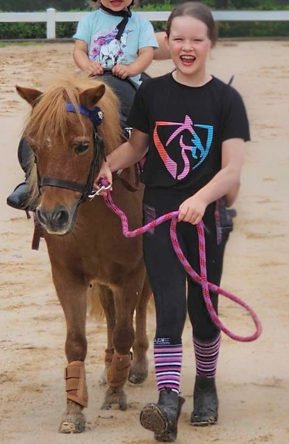 BARE Equestrian Youth Neon Logo T-Shirt