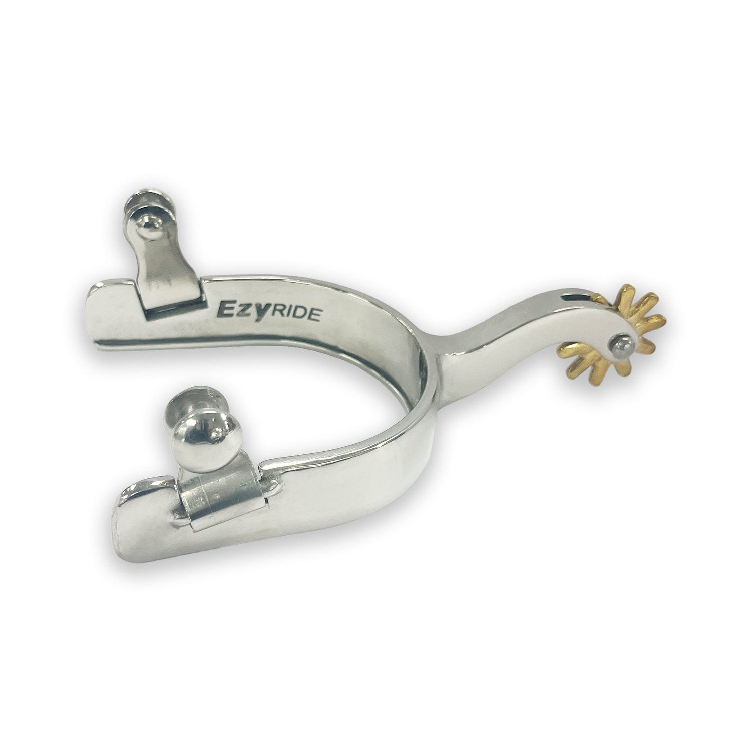 Ezy Ride Stockmans SPUR Stainless Steel, 2-1/8" Shank, 10pt Brass Rowels