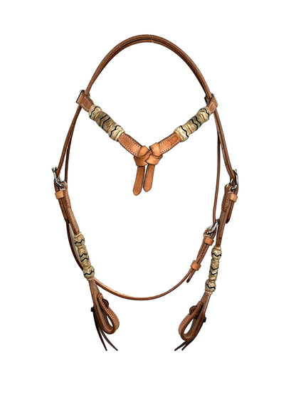 Ezy Ride Bridle with Futurity Knot and Rawhide Brow Natural