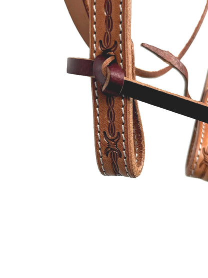 Ezy Ride Bridle with Futurity Knot and Barbwire Stamping
