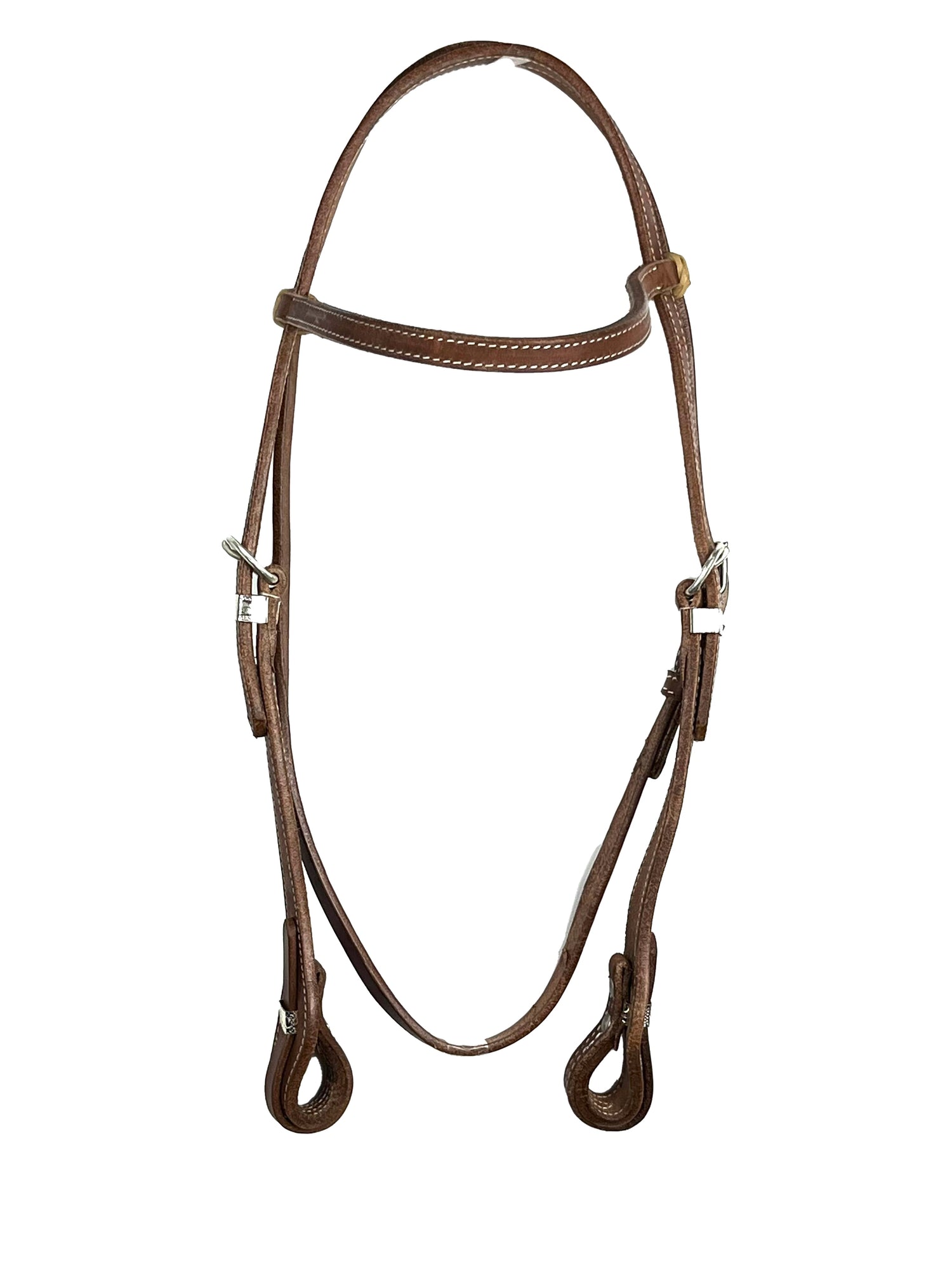 Ezy Ride Bridle Brow with Stitching and Silver Trim