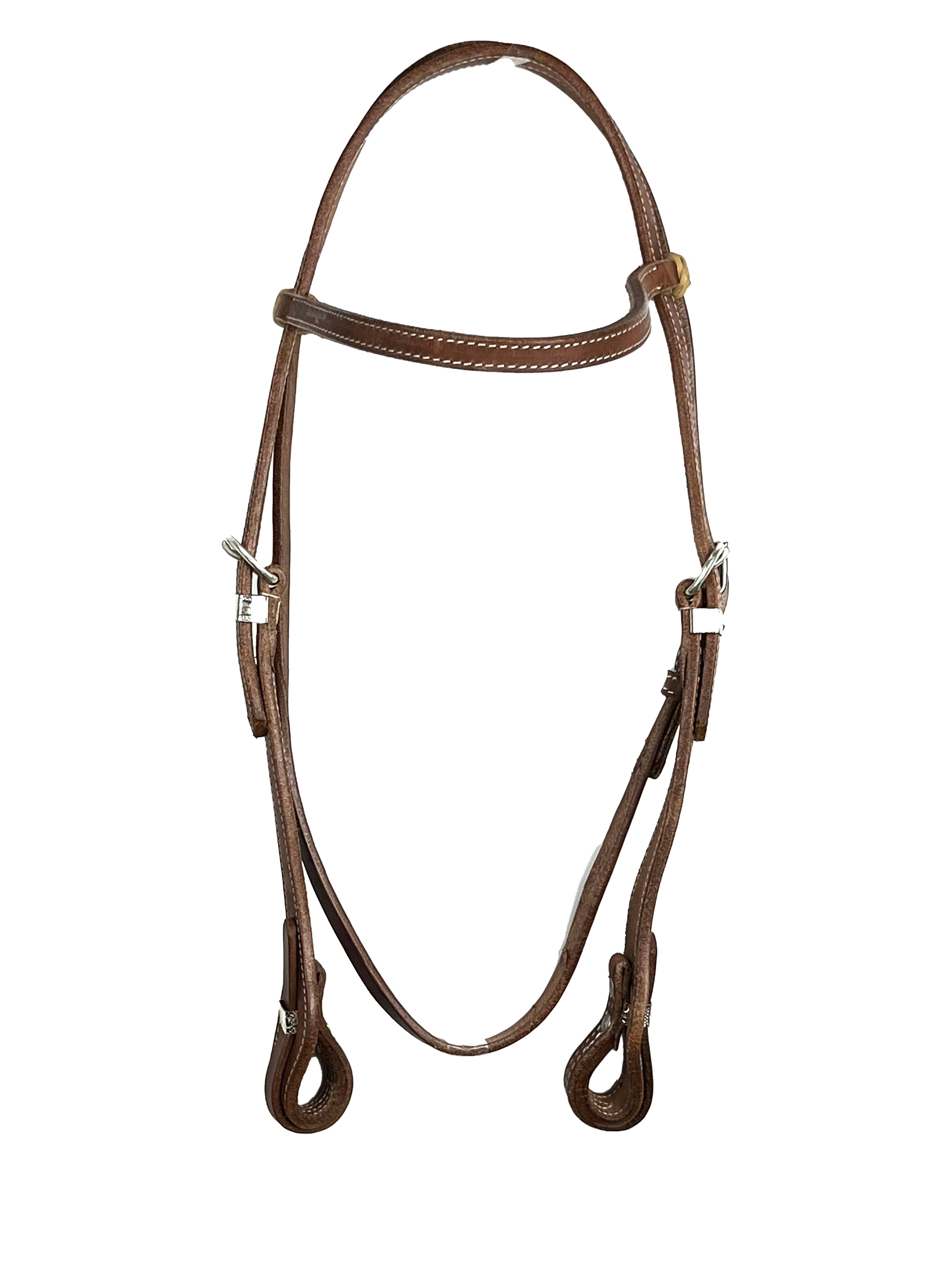 Ezy Ride Bridle Brow with Stitching and Silver Trim