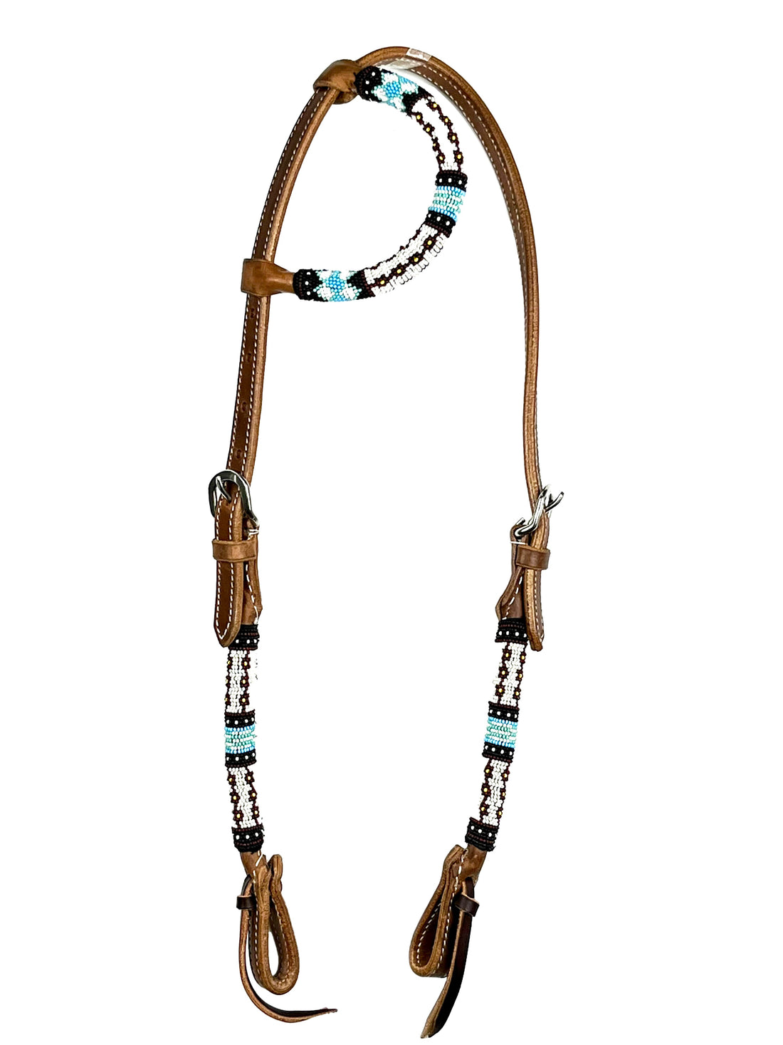 Ezy Ride Bridle One Ear with Blue Beaded Accent