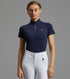 Description:Aura Ladies Short Sleeve Riding Top_Colour:Navy_Position:1