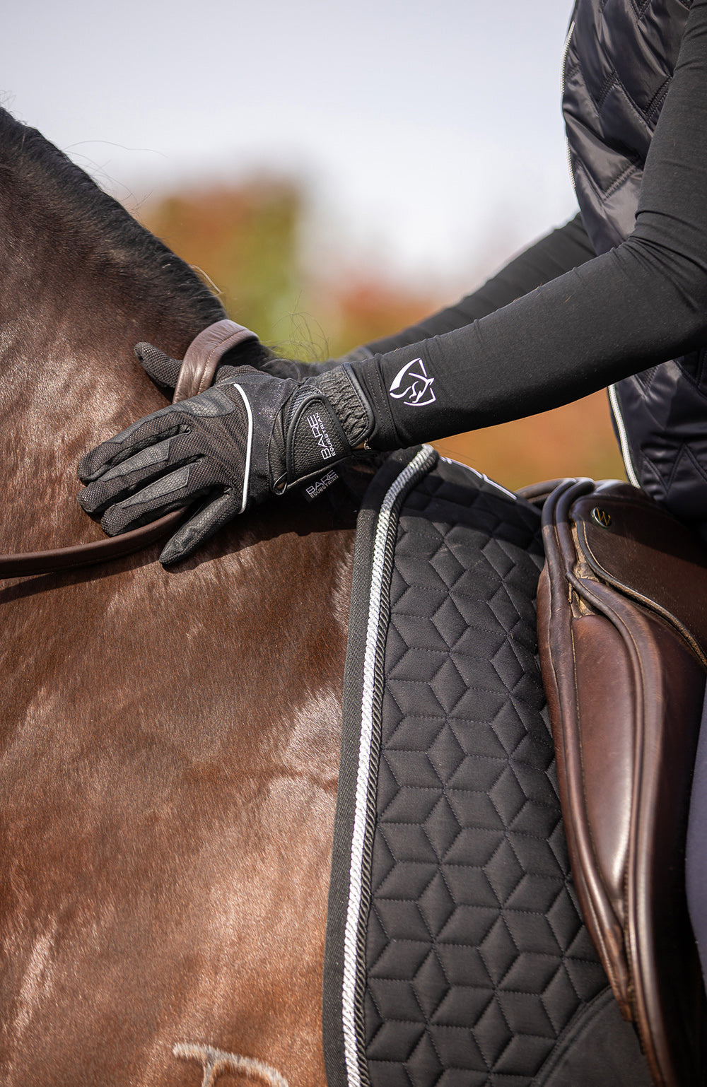BARE Equestrain Active Rider Mesh Gloves - 2