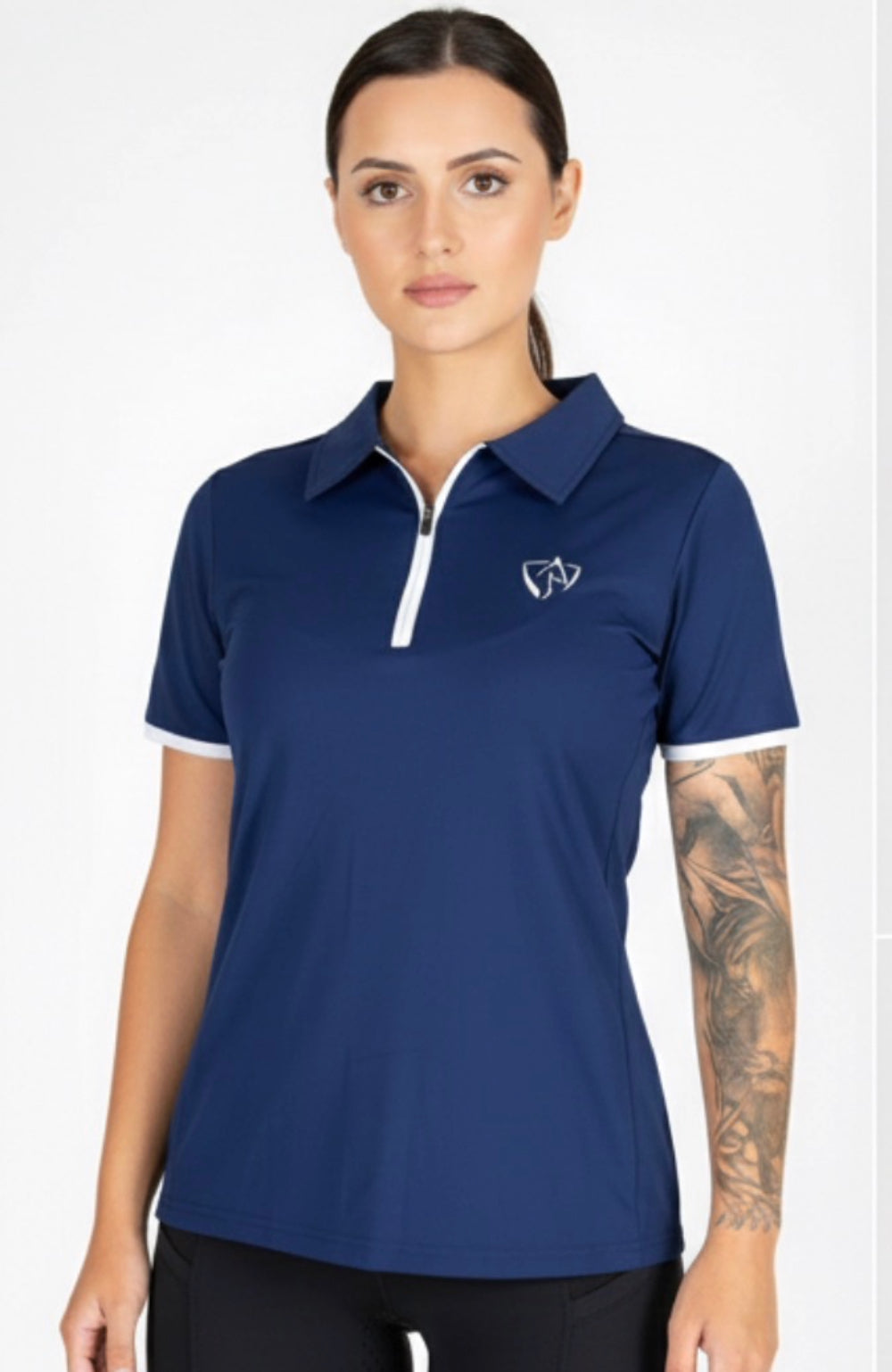 BARE Equestrian Active Mesh Polo Shirt - 2
