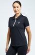 BARE Equestrian Active Mesh Polo Shirt - Black