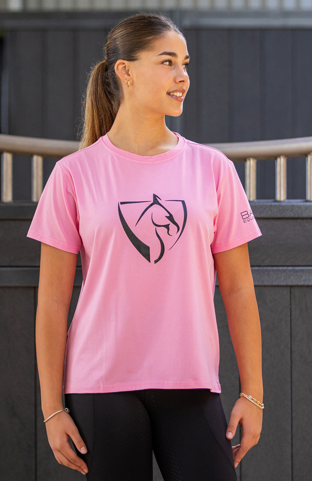 BARE Equestrian Black Logo T-Shirt