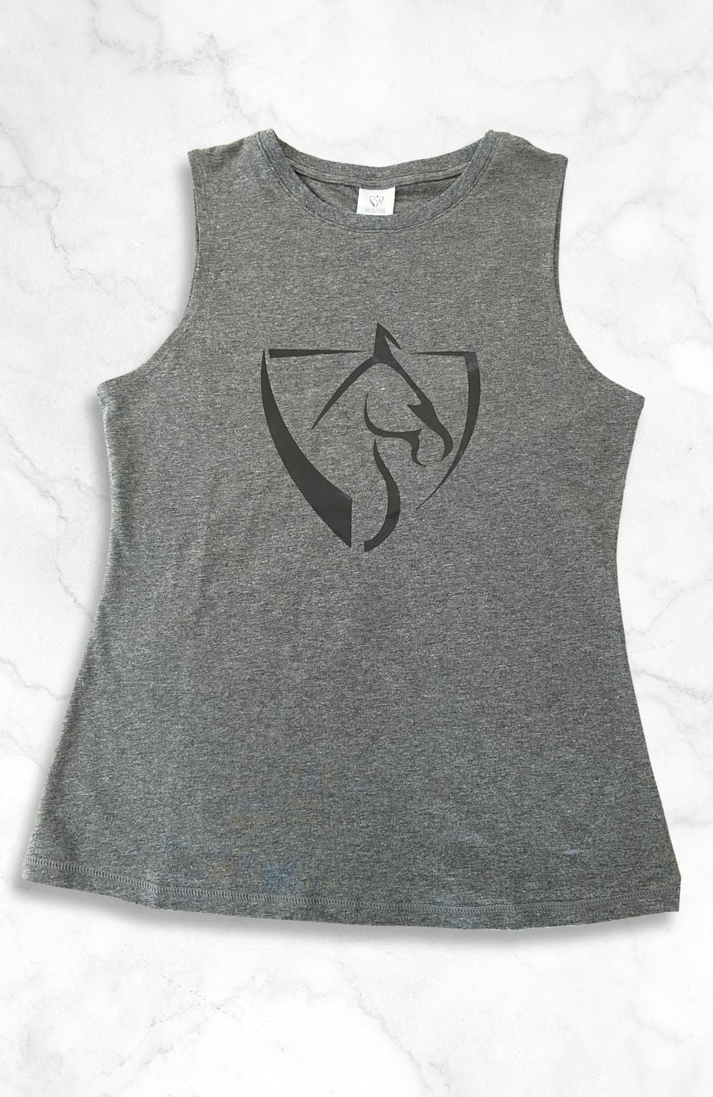 BARE Equestrian Black Logo Tank Top - 11
