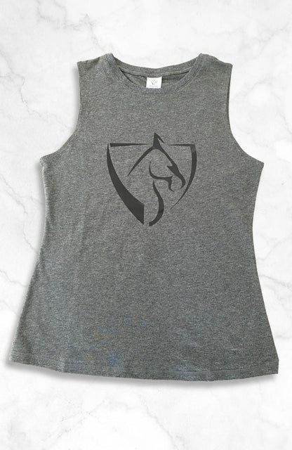 BARE Equestrian Black Logo Tank Top - 11