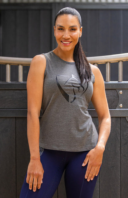 BARE Equestrian Black Logo Tank Top - 9
