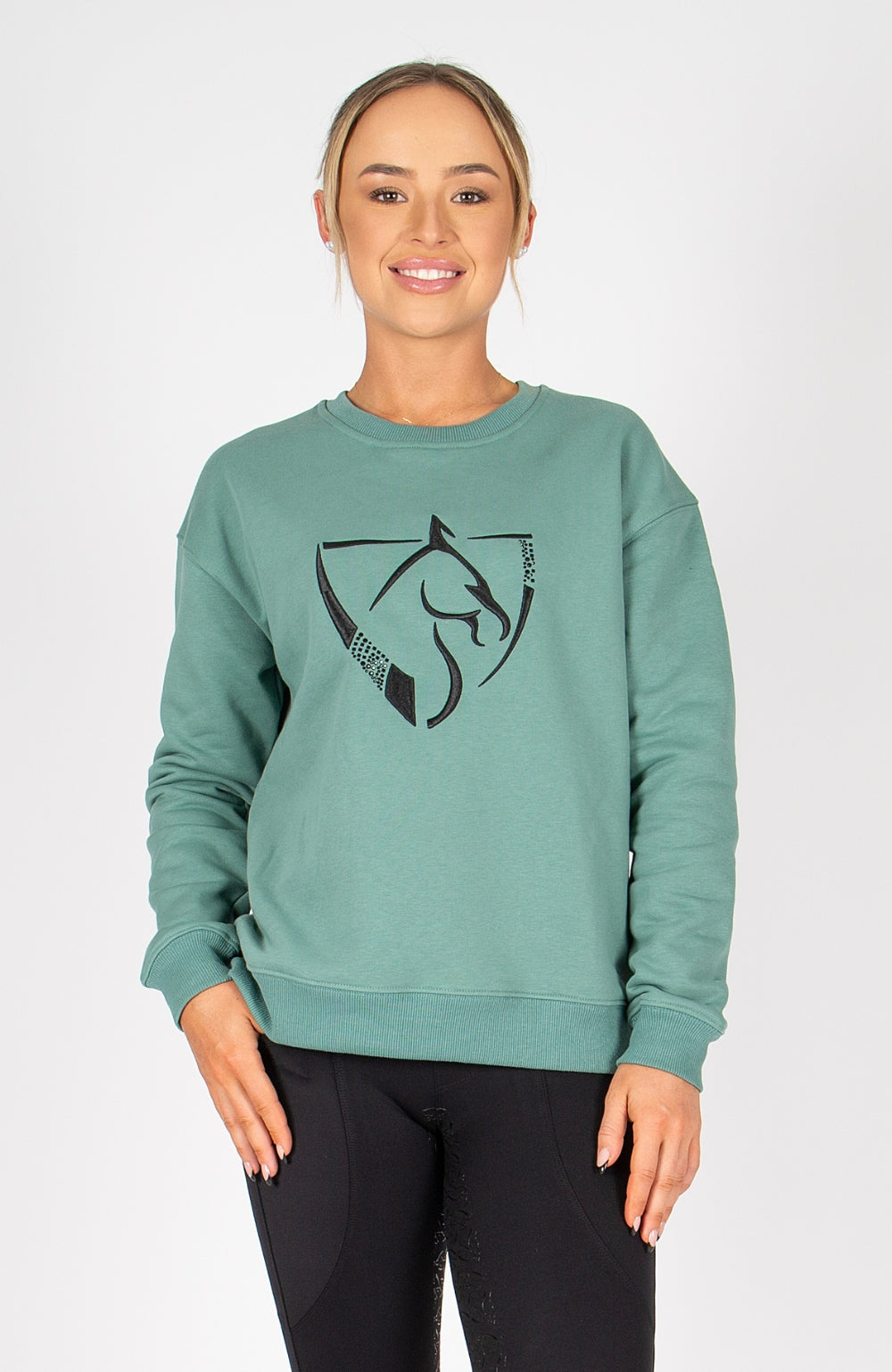BARE Equestrian Icon Sweater - Sage Green