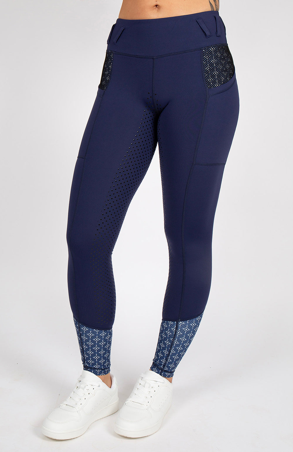 BARE Equestrian No Grip Performance Riding Tights - 8