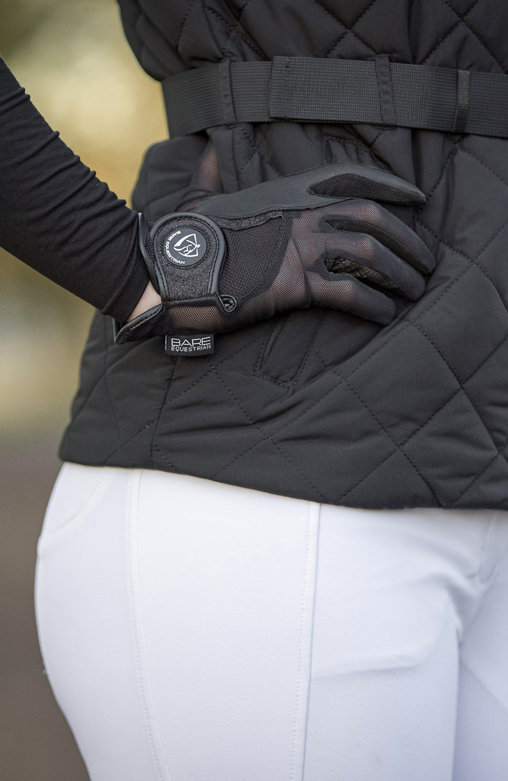 BARE Equestrian Pro Rider Mesh Grip Gloves