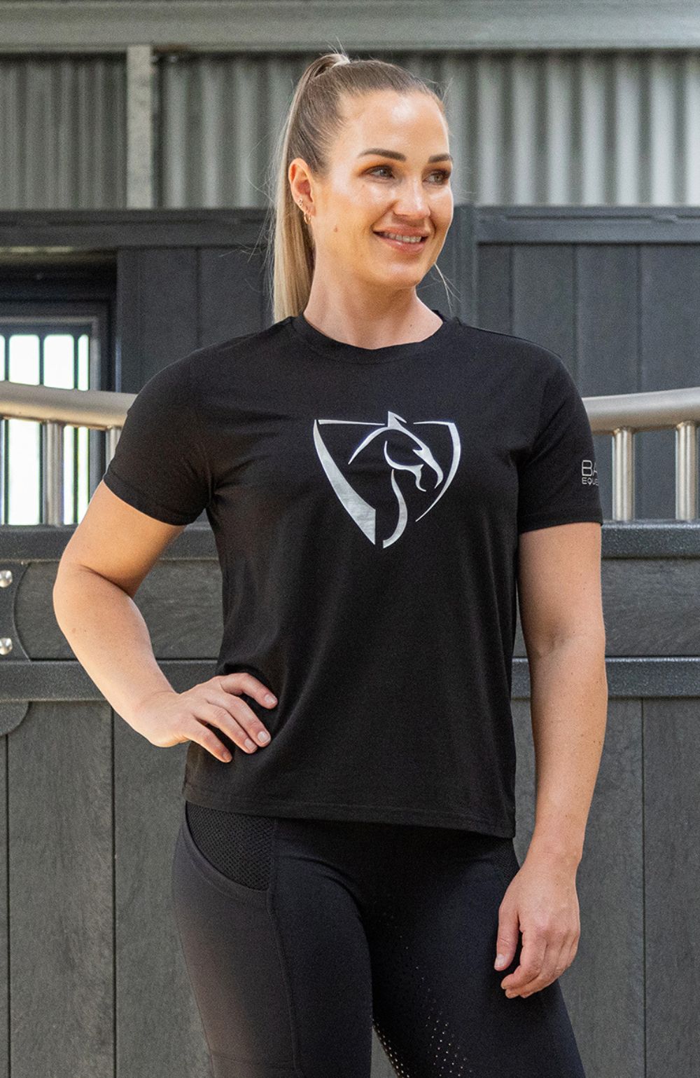 BARE Equestrian Silver Logo T-Shirt - 2