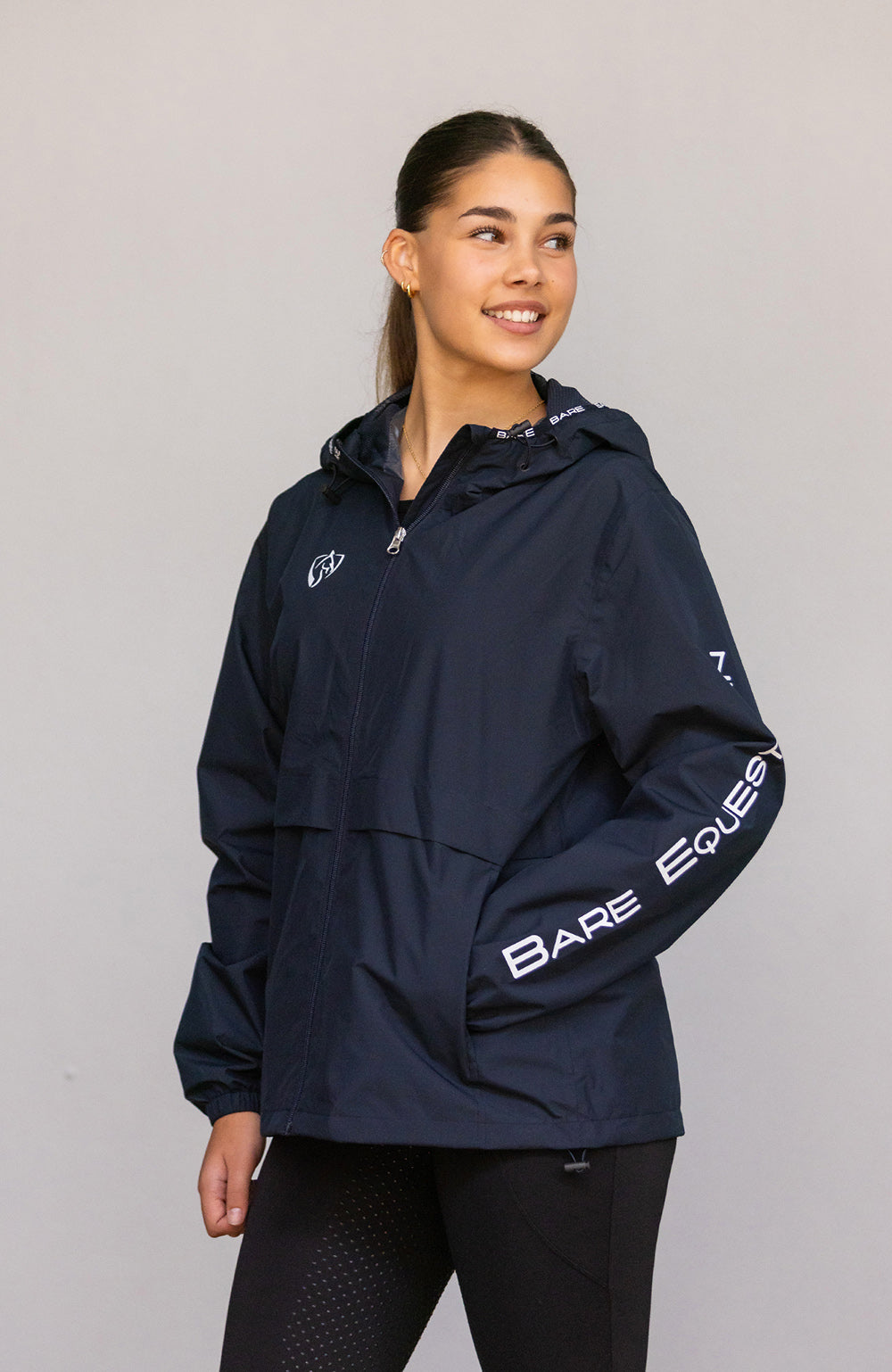 BARE Equestrian Unisex Kali Lightweight Waterproof Short Jacket Mesh Lined - 11