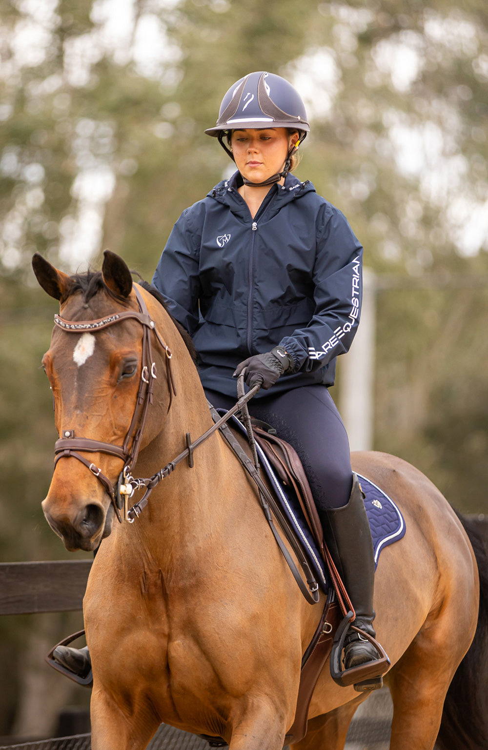 BARE Equestrian Unisex Kali Lightweight Waterproof Short Jacket Mesh Lined - 18
