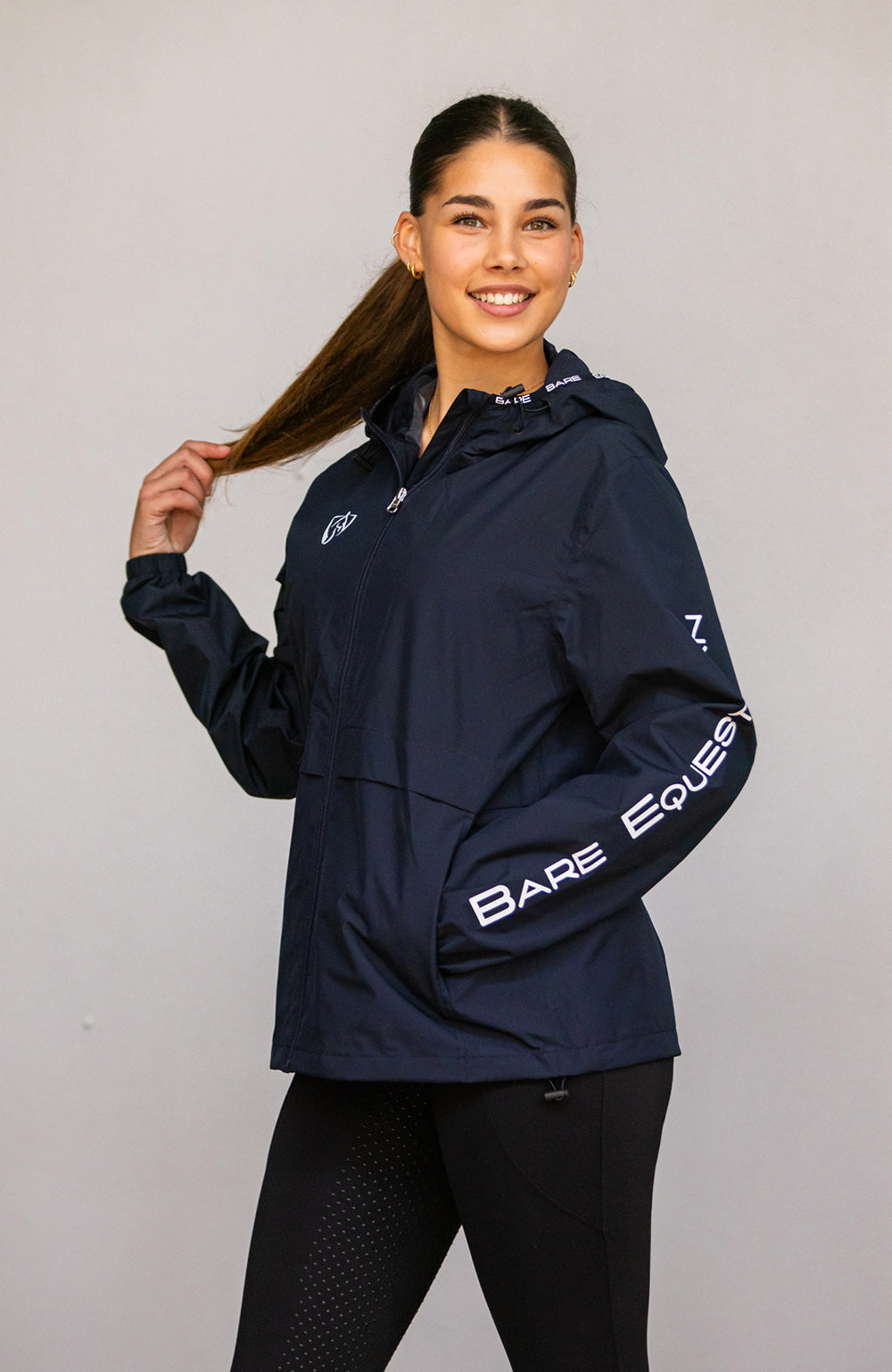 BARE Equestrian Unisex Kali Lightweight Waterproof Short Jacket Mesh Lined - 2