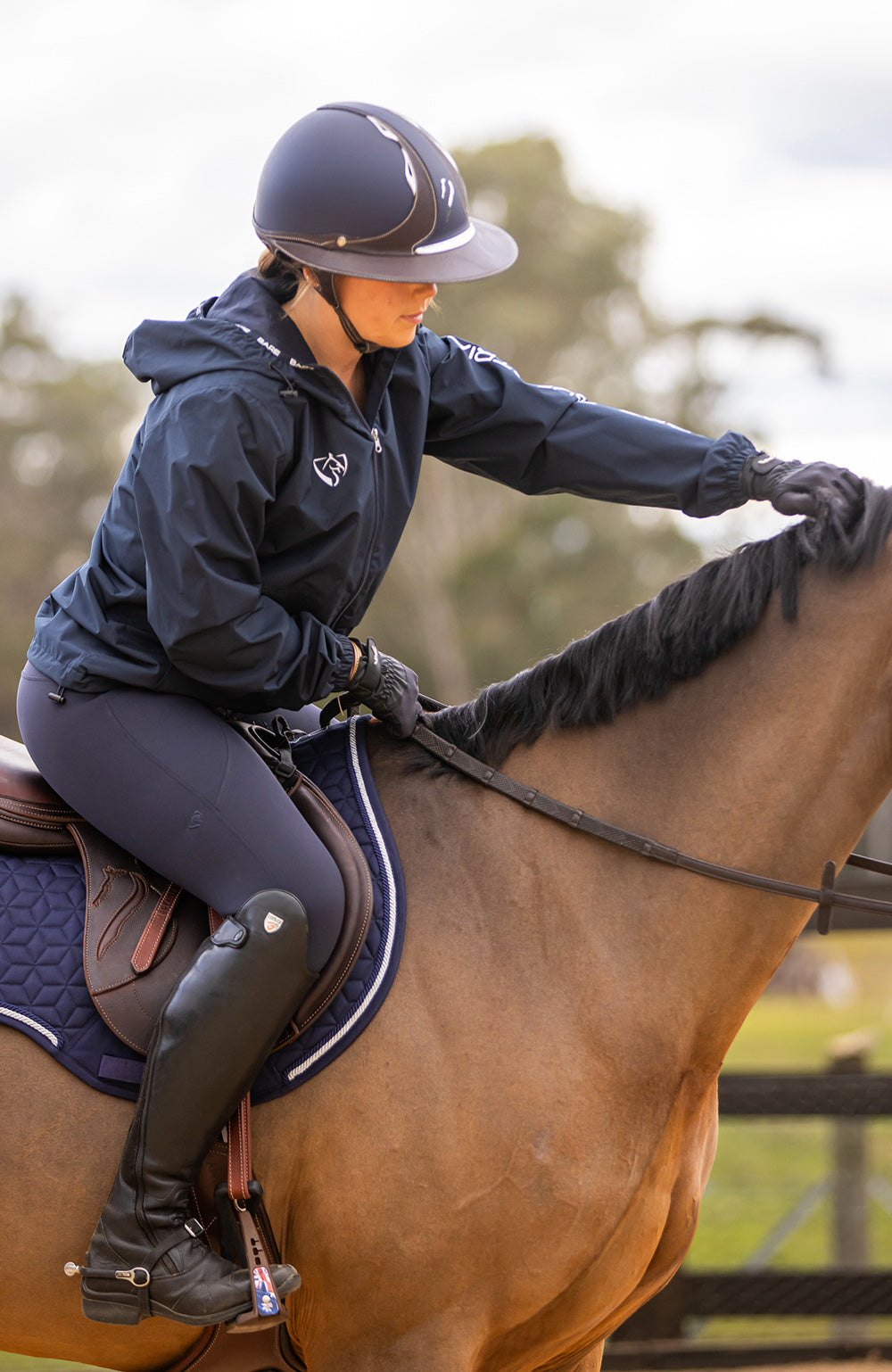 BARE Equestrian Unisex Kali Lightweight Waterproof Short Jacket Mesh Lined - 20