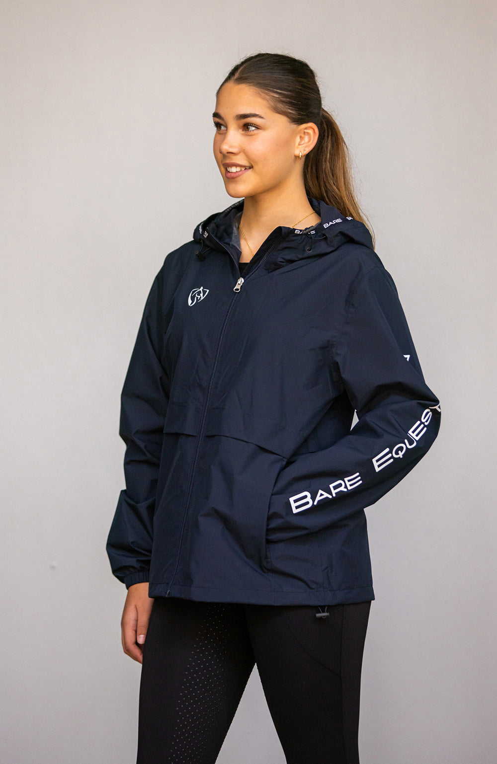 BARE Equestrian Unisex Kali Lightweight Waterproof Short Jacket Mesh Lined - 9