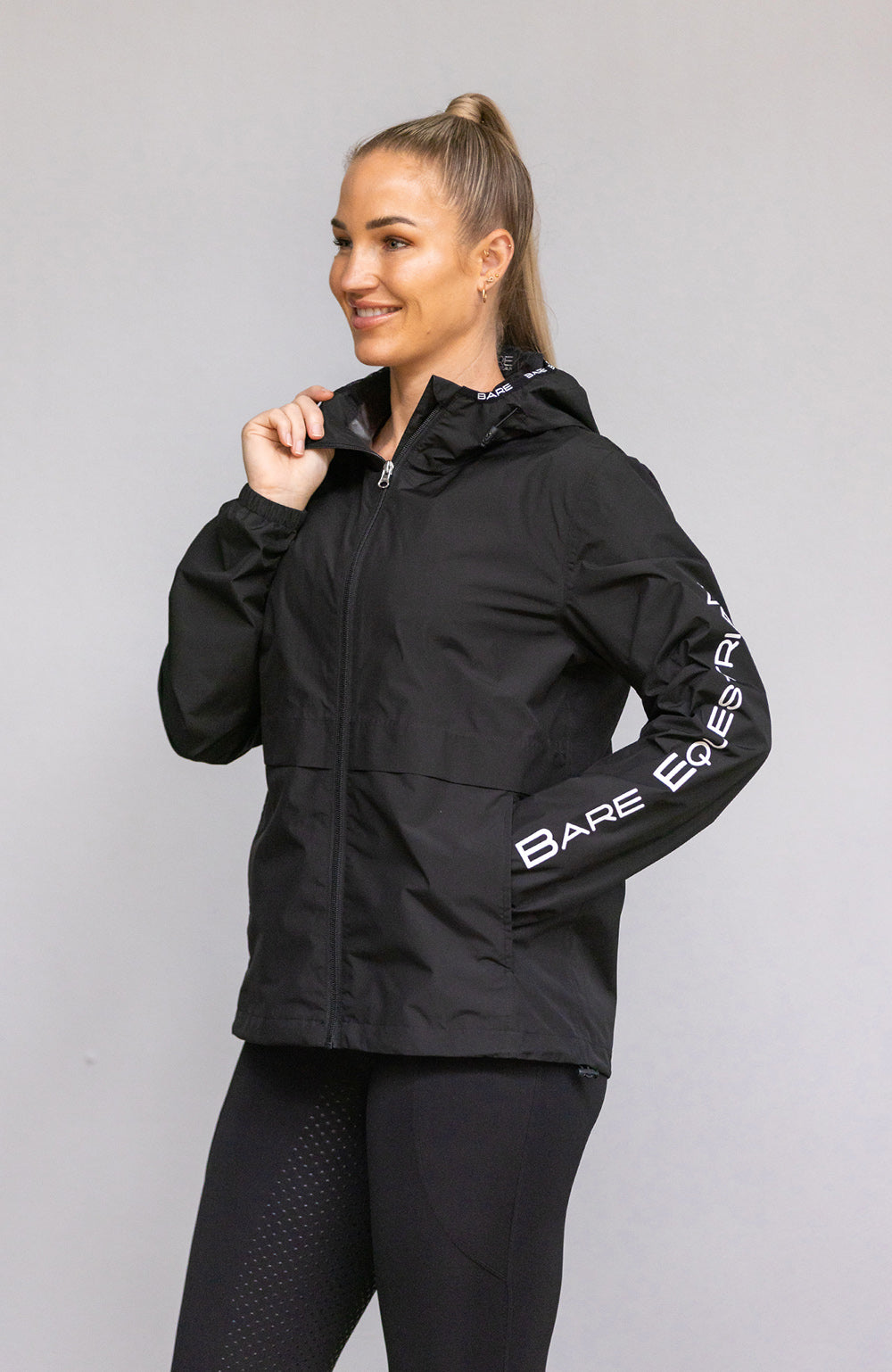 BARE Equestrian Unisex Kali Lightweight Waterproof Short Jacket Mesh Lined