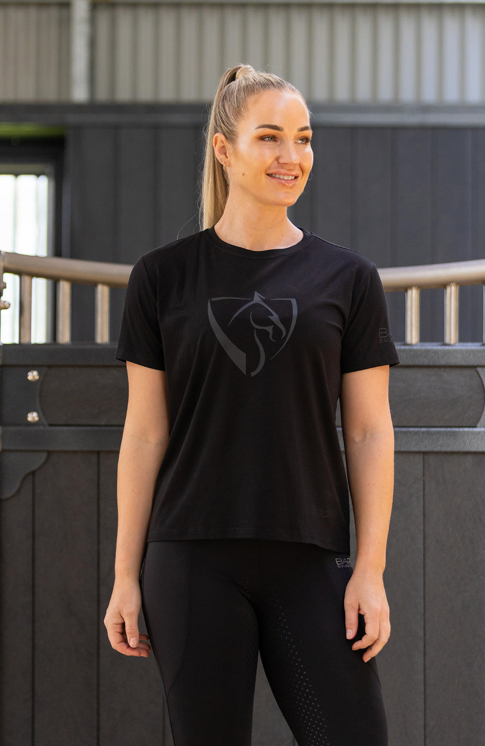 BARE Equestrian Youth Black Logo T-Shirt - 2