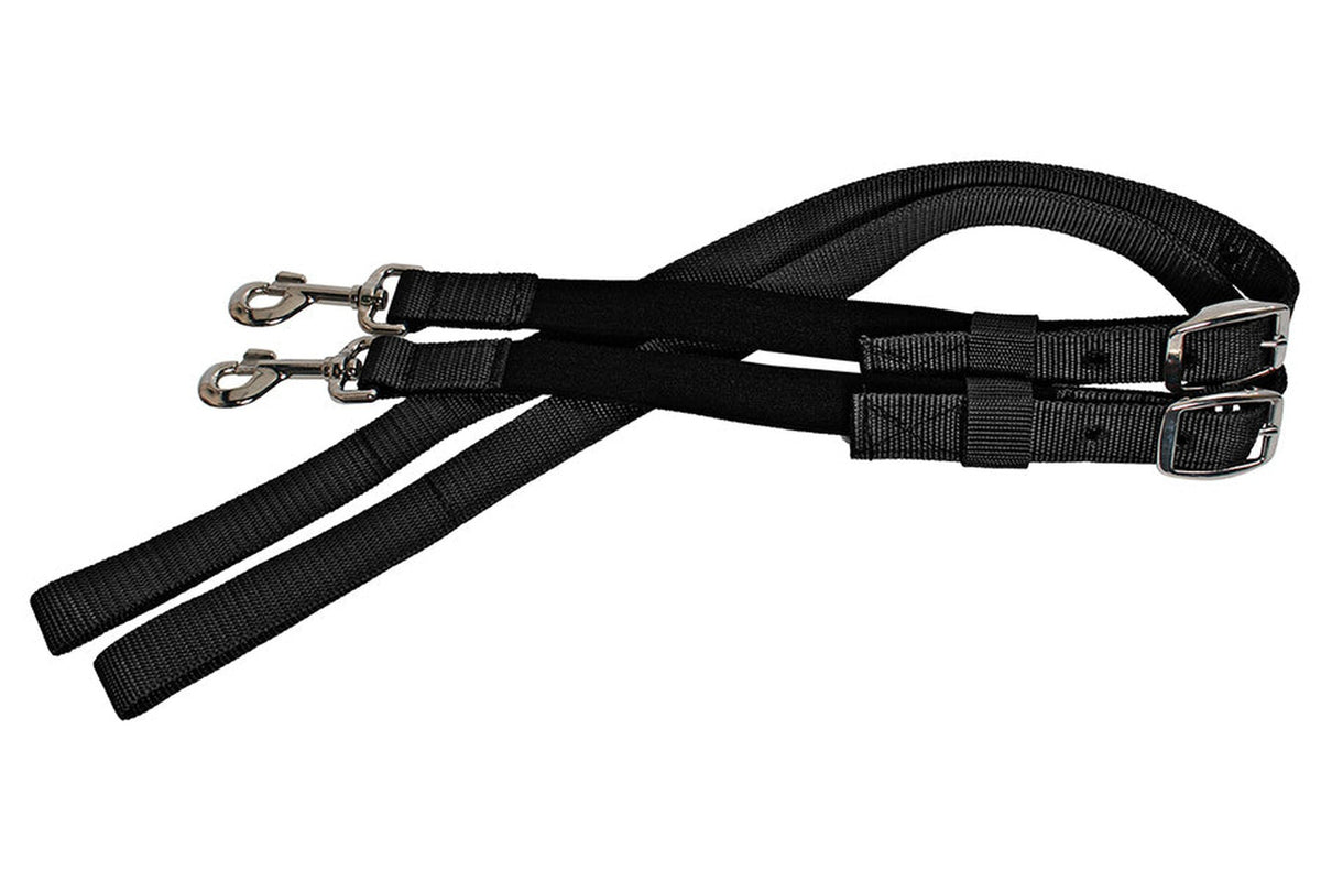Blue Tag Nylon Side Reins - Black