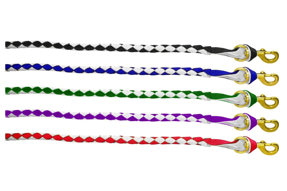 Blue Tag Two Tone Plaited Lead Rope