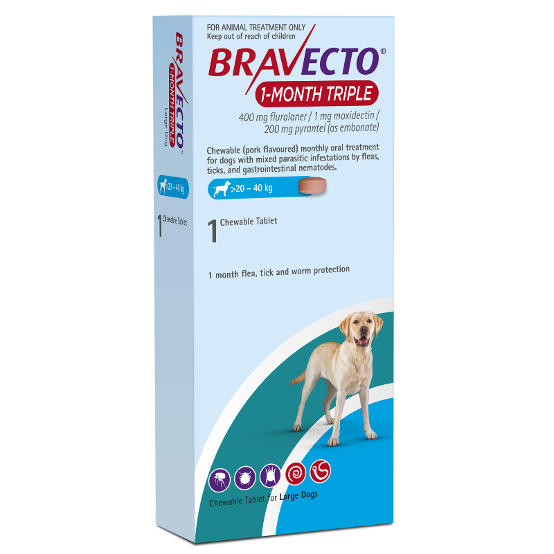 Bravecto 1-Month Triple Large dog 20-40kg