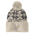 Carhartt Knit Pom Jacquard Beanie - Oat Milk
