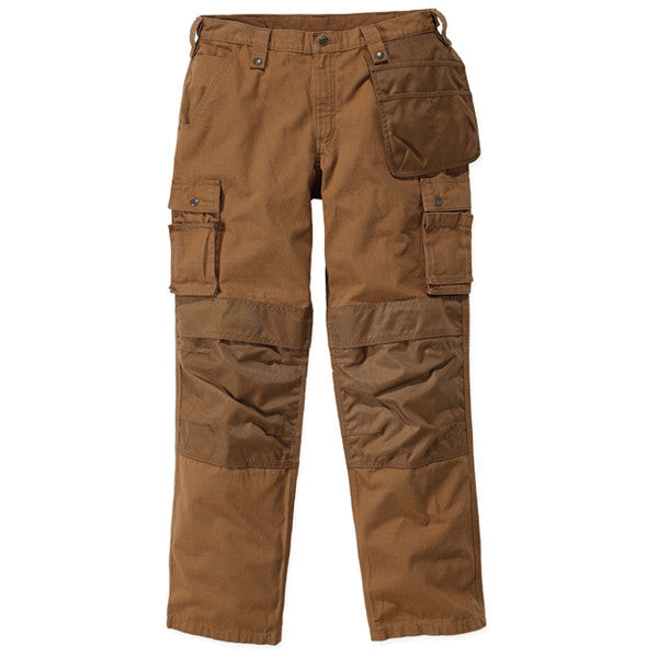Carhartt Multi Pocket Ripstop Pant in Carhartt Brown side pocket detail