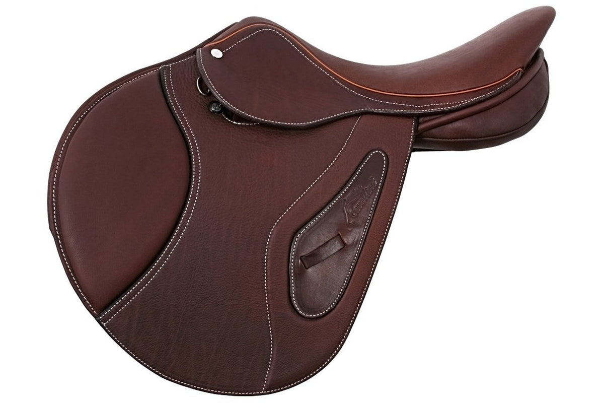 Cavallino Badminton Jump Saddle - Brown