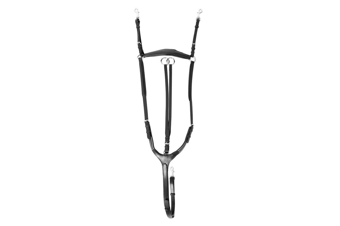 Cavallino Martingale 3 Point Breastplate - Black