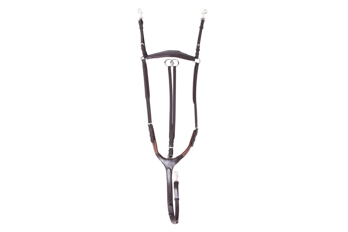 Cavallino Martingale 3 Point Breastplate - Brown