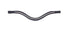 Cavallino Shaped Large Silver Diamante Browband - Black