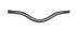 Cavallino Shaped Large Silver Diamante Browband - Brown