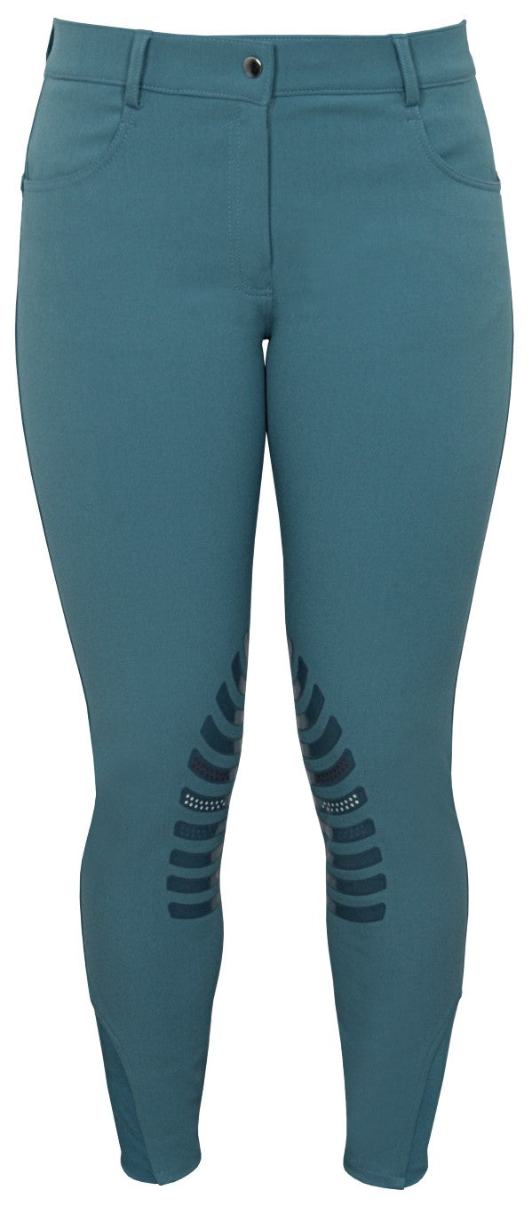 Cavallino Sports Breeches Silicone Knee Grip - Capri Blue