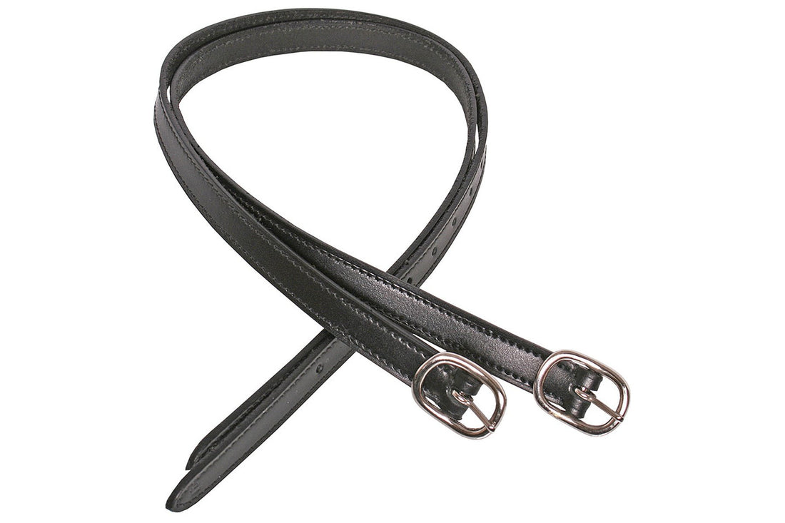 Cavallino Stitched Spur Straps - Black