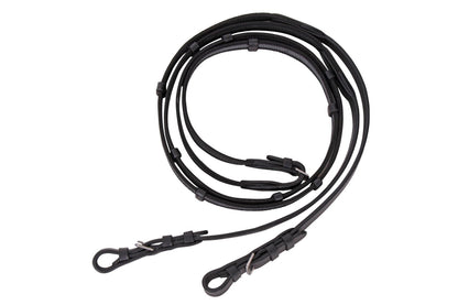 Cavallino Sure Grip Reins - Buckle End - Black