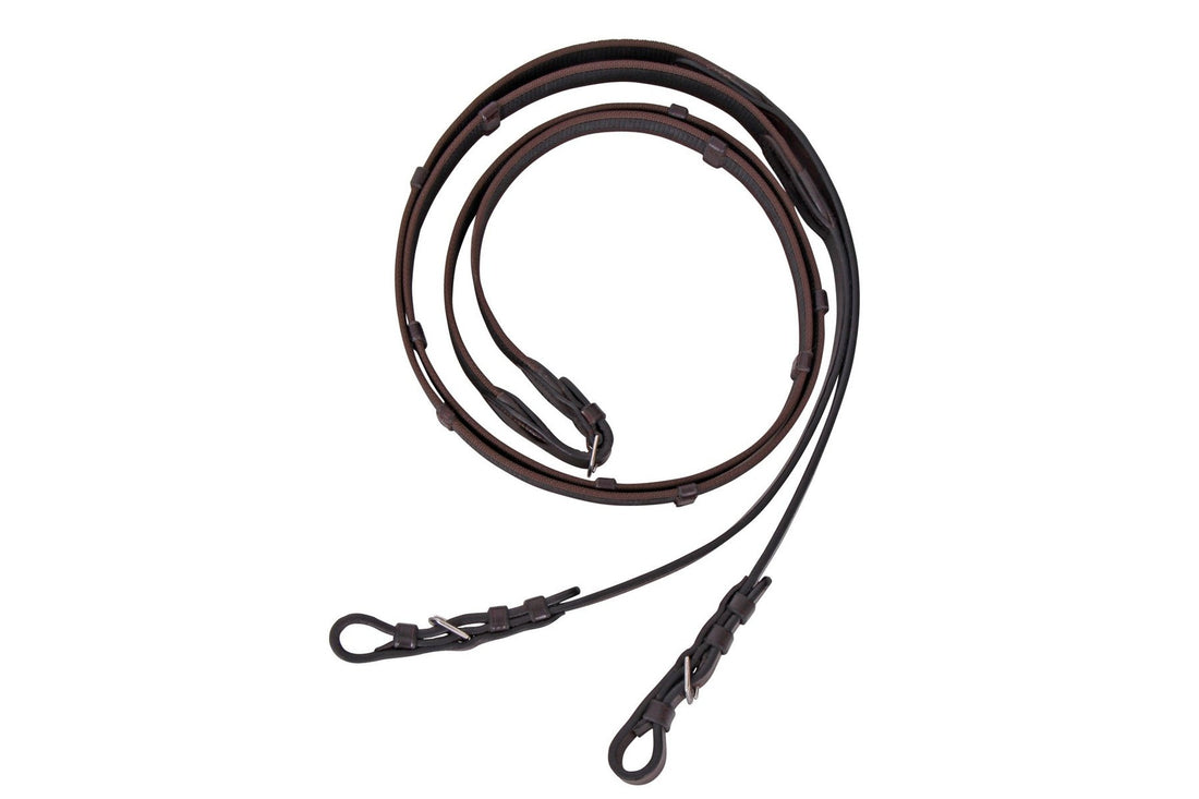Cavallino Sure Grip Reins - Buckle End - Brown