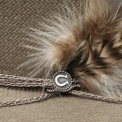 Charlie 1 Horse Lainey Wilson Straw Hold My Halo Grey Shantung - 6