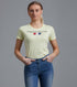 Description:Chiaro Ladies Cotton Riding T-Shirt_Colour:Yellow_Position:1