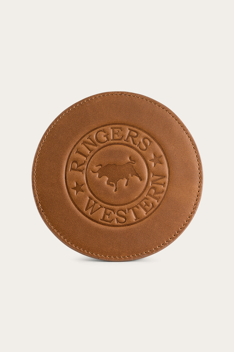 Ringers Western Hawker Leather Coaster Set