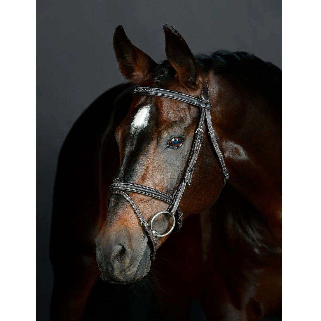 Collegiate Comfitec Opulux Fancy Stitch Padded Hanoverian Bridle - 2