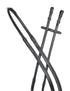 Collegiate ComFiTec Opulux Plain Flat Rubber Reins - Black