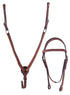Double Hill Refined Western Headstall & Breastplate Set - Brown