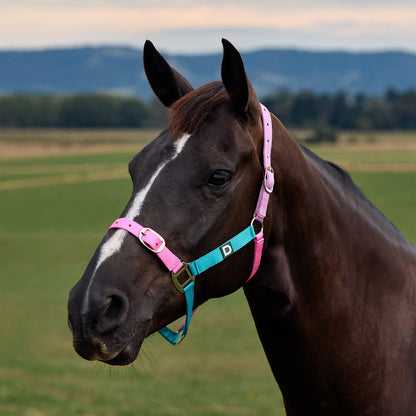 Dublin Everyday Headcollar - Blue/Pink/Purple