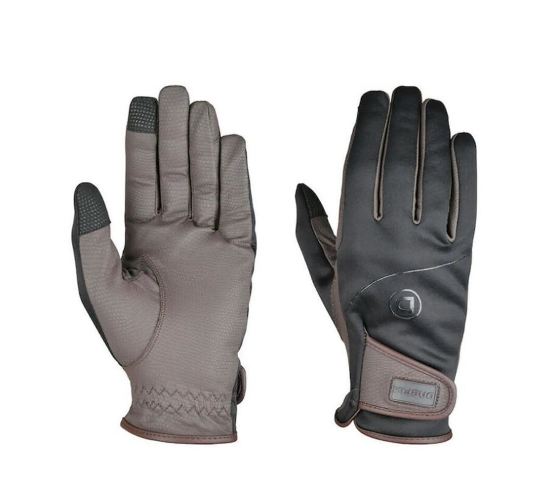 Dublin Everyday Softback Riding Gloves - Black Brown