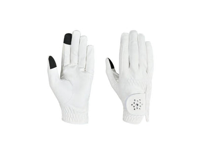 Dublin Everyday Touch Screen Compatible Bling Riding Gloves - White