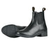 A pair of black leather Dublin Jodhpur boots with pull-up loops and a rubber outer sole, designed for equestrian activities.